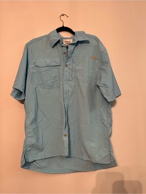 Pacific Trail Light Blue Short Sleeve Button-Down Shirt